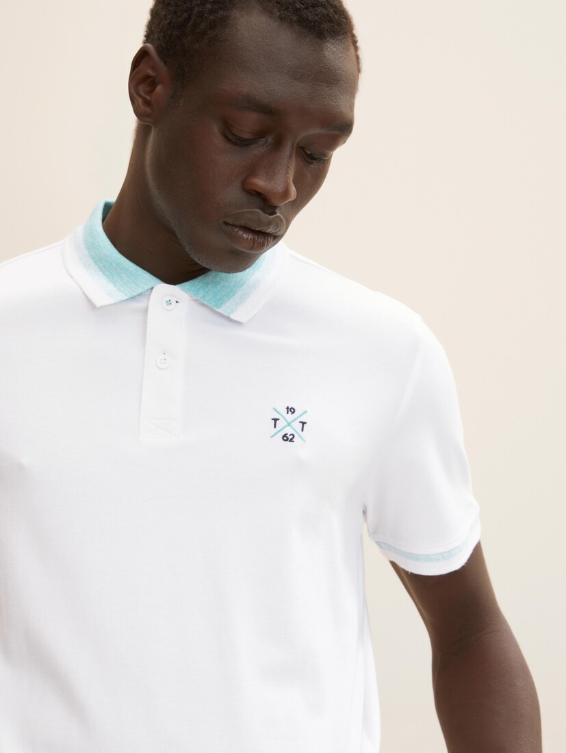 Polo Embroidery With Tom USA Tailor White - Shirts Mens Buy Online